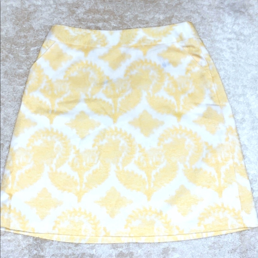 Yellow floral skirt